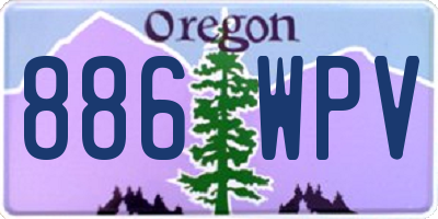 OR license plate 886WPV