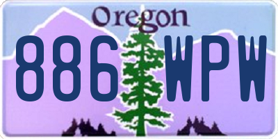 OR license plate 886WPW