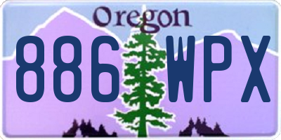 OR license plate 886WPX