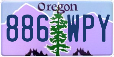 OR license plate 886WPY