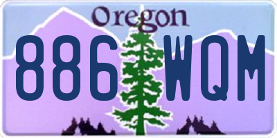 OR license plate 886WQM