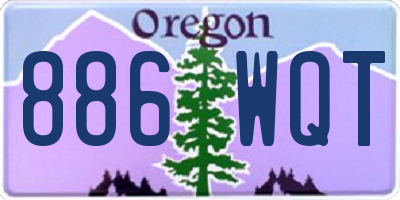 OR license plate 886WQT