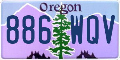 OR license plate 886WQV