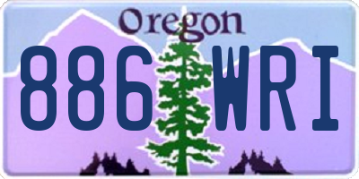 OR license plate 886WRI