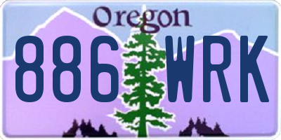 OR license plate 886WRK