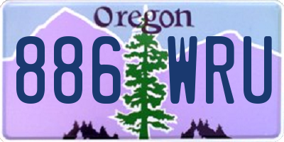 OR license plate 886WRU