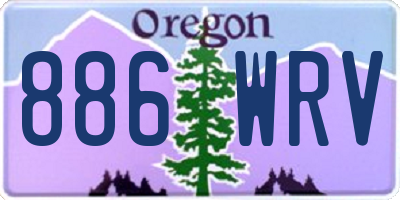 OR license plate 886WRV