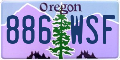 OR license plate 886WSF