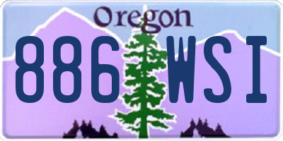 OR license plate 886WSI