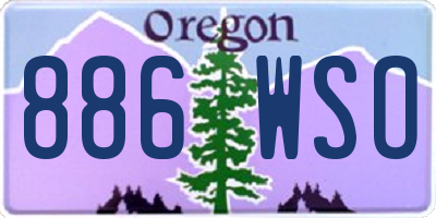 OR license plate 886WSO