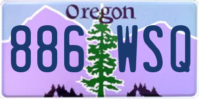 OR license plate 886WSQ