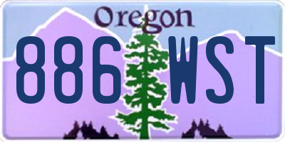 OR license plate 886WST