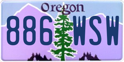 OR license plate 886WSW