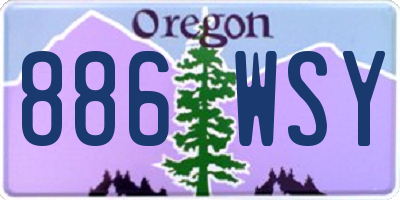 OR license plate 886WSY