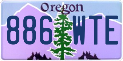 OR license plate 886WTE