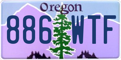OR license plate 886WTF
