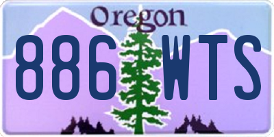 OR license plate 886WTS