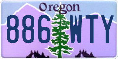 OR license plate 886WTY
