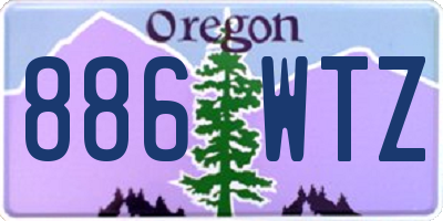 OR license plate 886WTZ