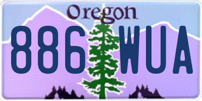 OR license plate 886WUA