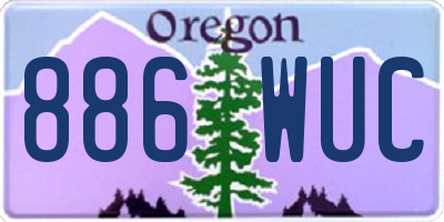 OR license plate 886WUC