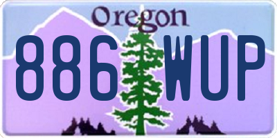 OR license plate 886WUP