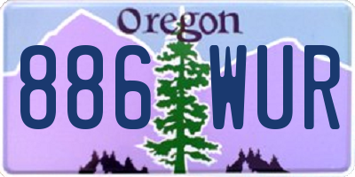 OR license plate 886WUR
