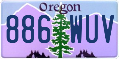 OR license plate 886WUV