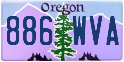 OR license plate 886WVA