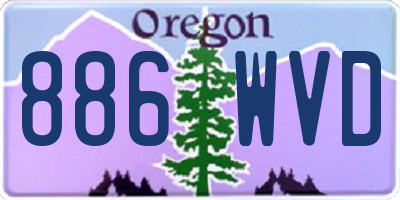 OR license plate 886WVD