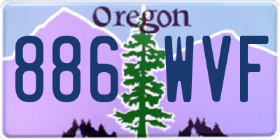 OR license plate 886WVF