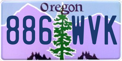 OR license plate 886WVK