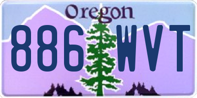 OR license plate 886WVT