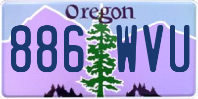 OR license plate 886WVU