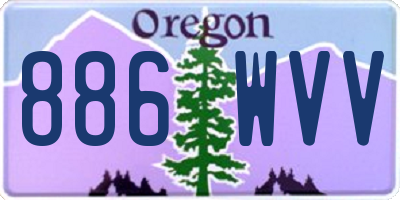 OR license plate 886WVV