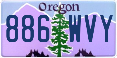 OR license plate 886WVY