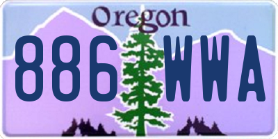 OR license plate 886WWA