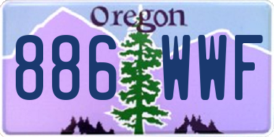 OR license plate 886WWF