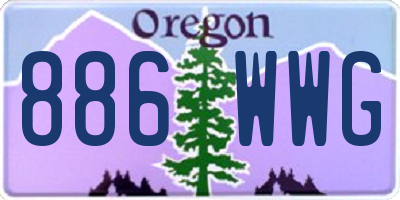 OR license plate 886WWG
