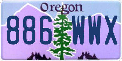 OR license plate 886WWX