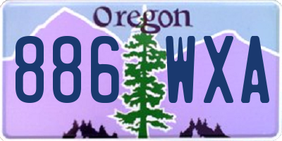 OR license plate 886WXA