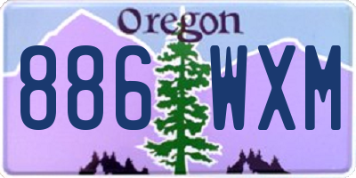OR license plate 886WXM