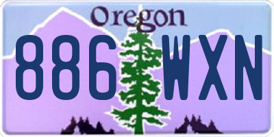OR license plate 886WXN