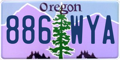 OR license plate 886WYA