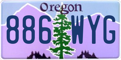OR license plate 886WYG