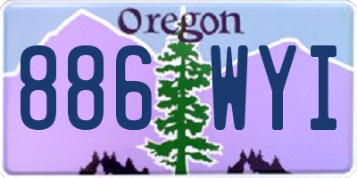 OR license plate 886WYI