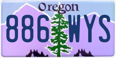 OR license plate 886WYS