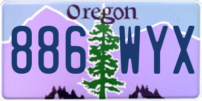 OR license plate 886WYX