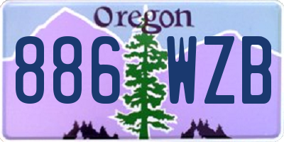 OR license plate 886WZB