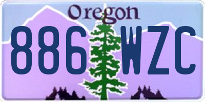 OR license plate 886WZC